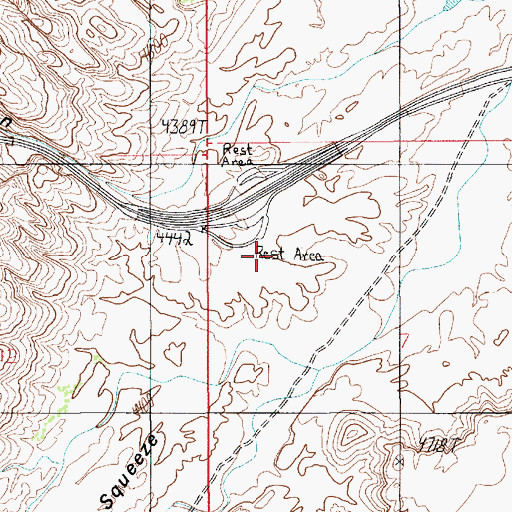Topographic Map of The Squeeze, UT