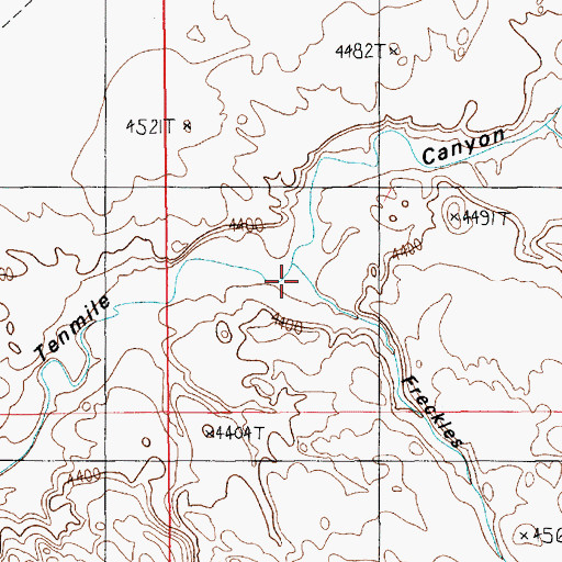 Topographic Map of Freckles Canyon, UT