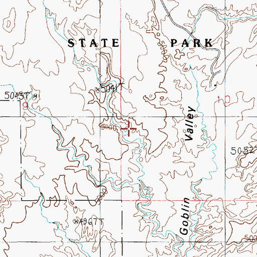 Topographic Map of Goblin Valley State Park, UT