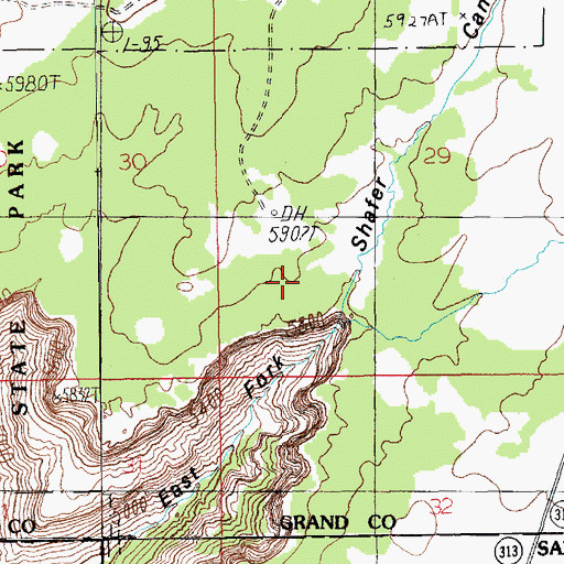 Topographic Map of Dead Horse Point State Park, UT