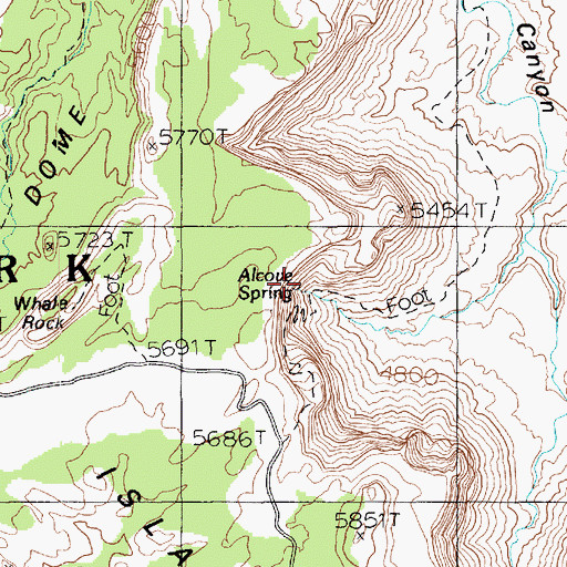 Topographic Map of Alcove Spring, UT