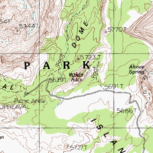 Topographic Map of Whale Rock, UT