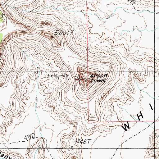 Topographic Map of Airport Tower, UT