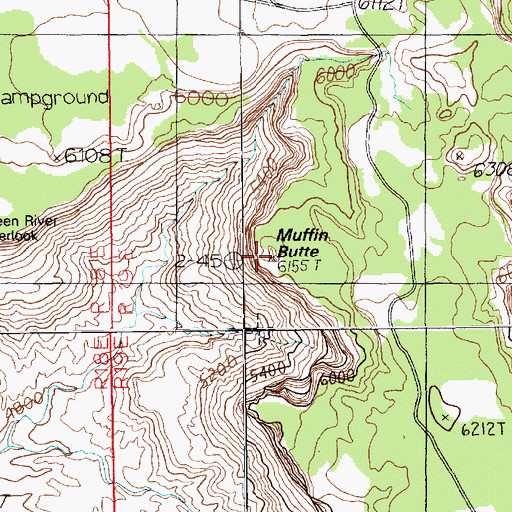 Topographic Map of Muffin Butte, UT