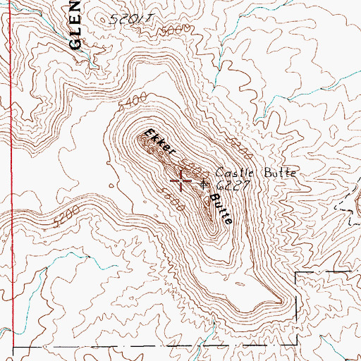 Topographic Map of Ekker Butte, UT