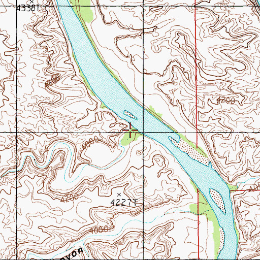 Topographic Map of Gooseberry Canyon, UT