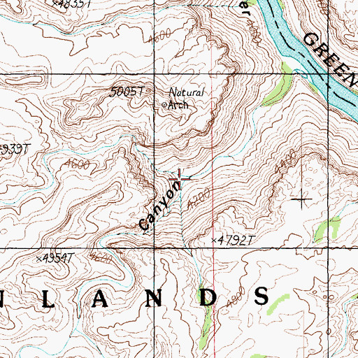 Topographic Map of Shot Canyon, UT