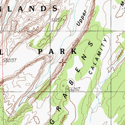 Topographic Map of The Grabens, UT