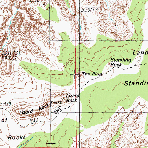 Topographic Map of The Plug, UT