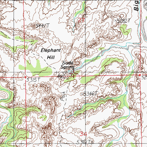 Topographic Map of Soda Spring, UT