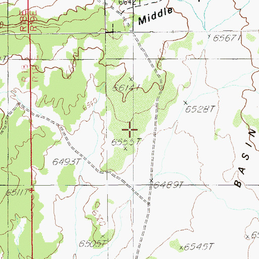 Topographic Map of Middle Park, UT