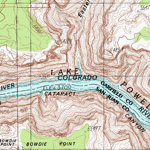 Topographic Map of Easter Pasture Canyon, UT