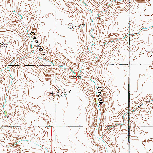 Topographic Map of Woodruff Canyon, UT