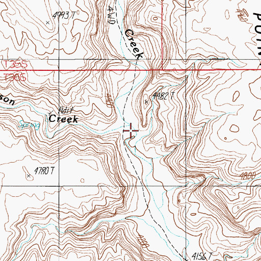 Topographic Map of Thompson Creek, UT