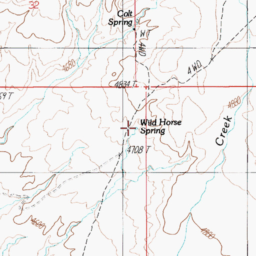 Topographic Map of Wild Horse Spring, UT