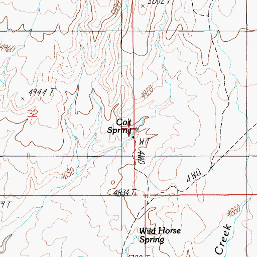 Topographic Map of Colt Spring, UT