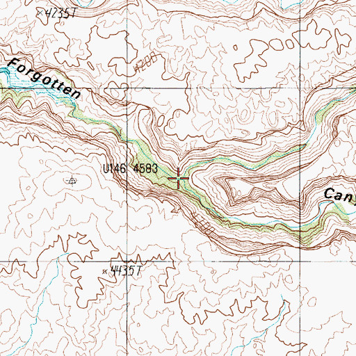 Topographic Map of Lone Pine Canyon, UT