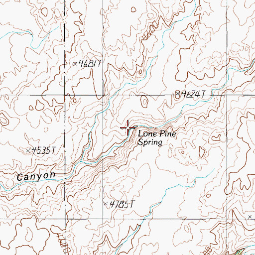 Topographic Map of Lone Pine Spring, UT