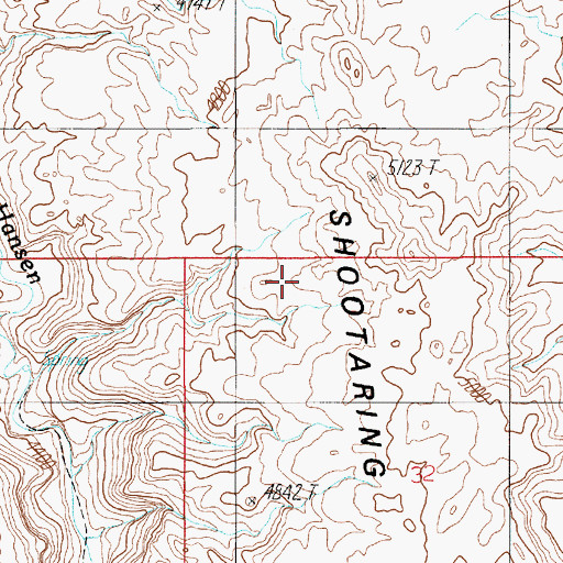 Topographic Map of Shootaring Point, UT