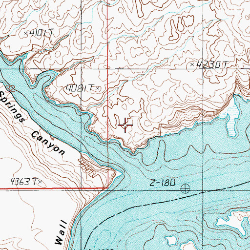Topographic Map of Warm Springs Canyon, UT