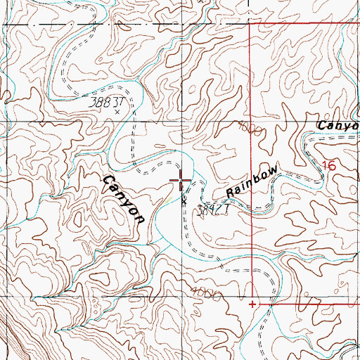 Topographic Map of Rainbow Canyon, UT
