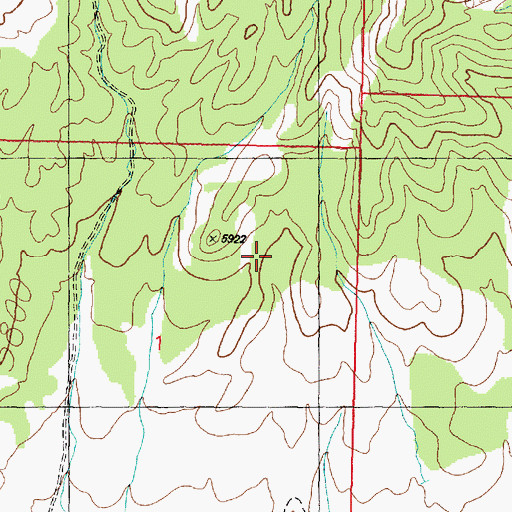 Topographic Map of Mule Peak, UT
