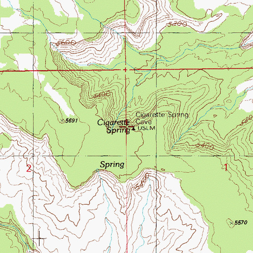Topographic Map of Cigarette Spring, UT