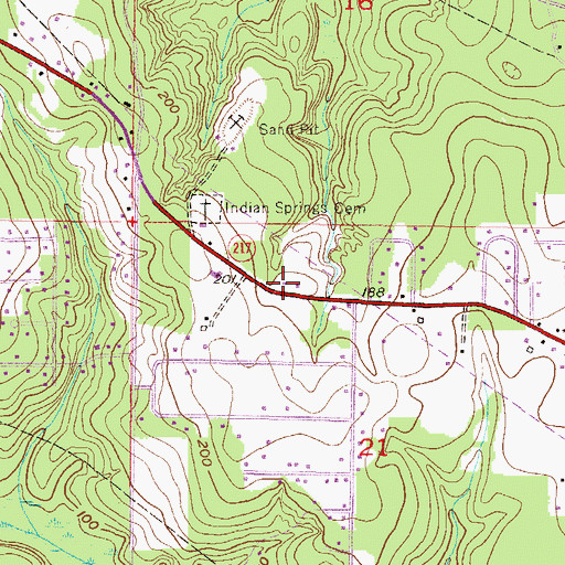 Topographic Map of Lott Road Revival Center Church, AL