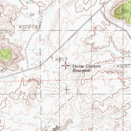 Topographic Map of Horse Canyon Reservoir, UT