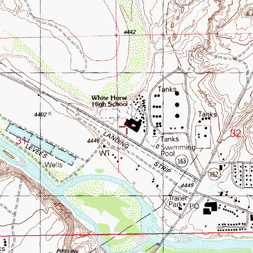 Topographic Map of White Horse High School, UT