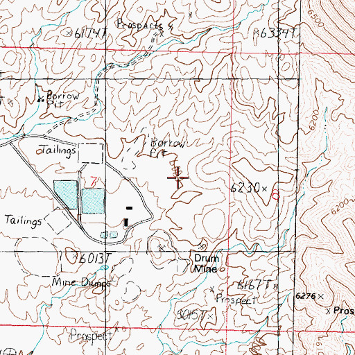 Topographic Map of Drum Mine, UT