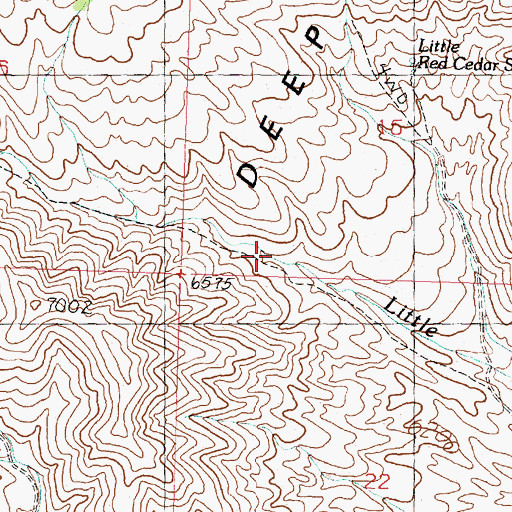 Topographic Map of Little Valley Wash, UT