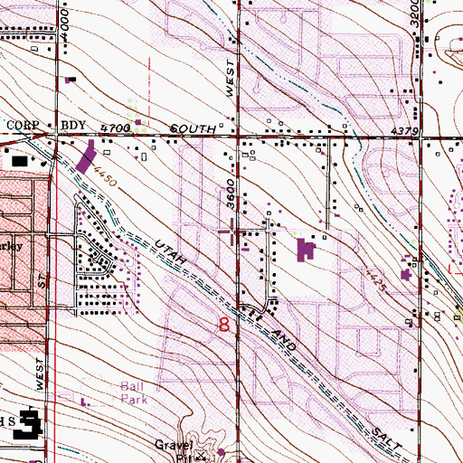 Topographic Map of The Church of Jesus Christ of Latter Day Saints, UT