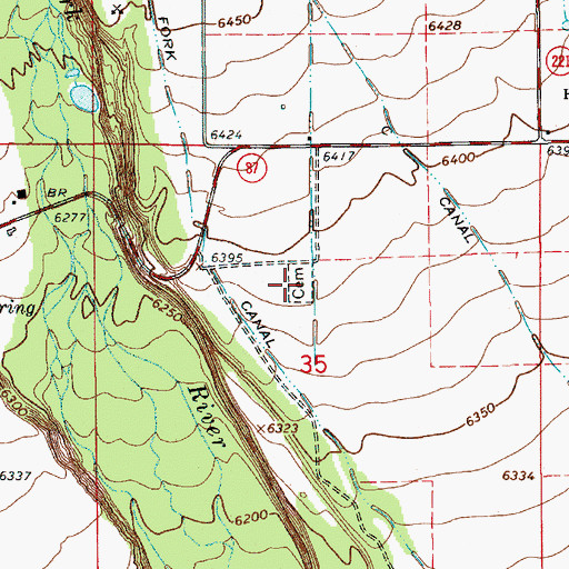 Topographic Map of Altamont - Mount Emmons Cemetery, UT