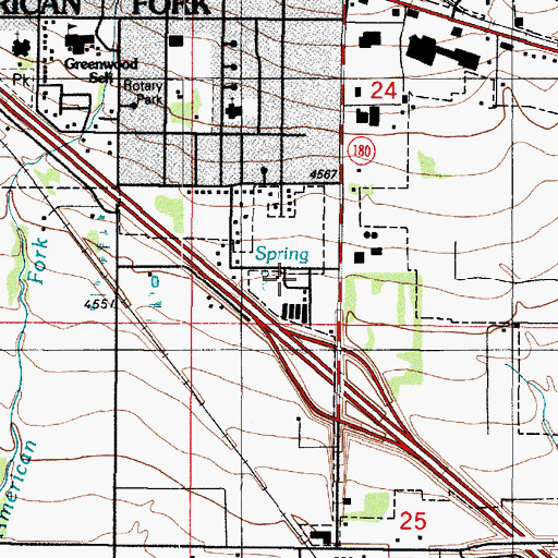 Topographic Map of American Campground, UT