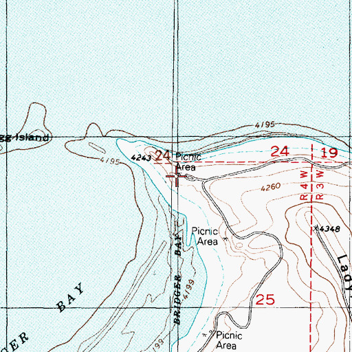 Topographic Map of Antelope Island Campground, UT