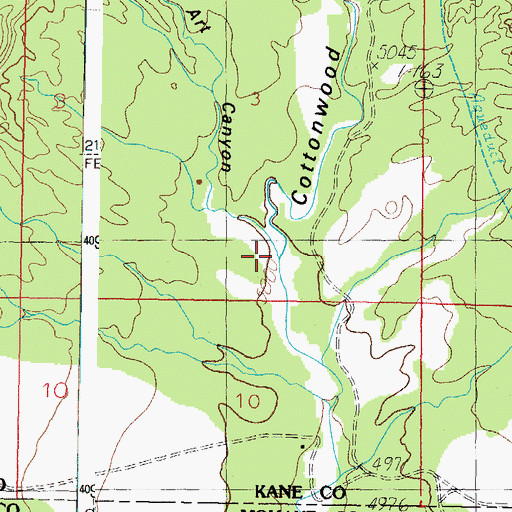 Topographic Map of Art Canyon, UT
