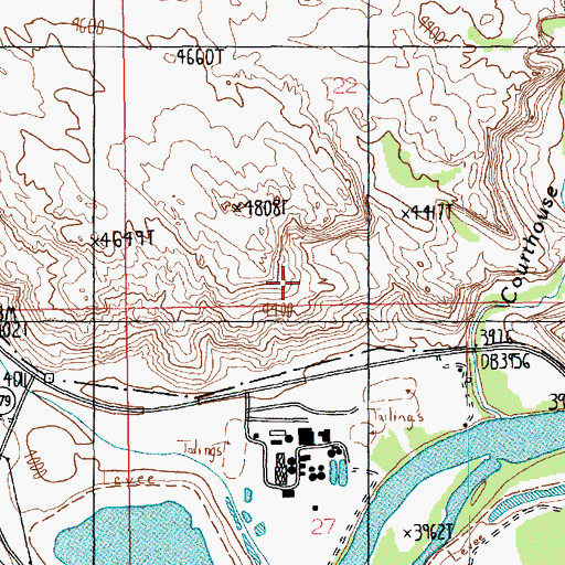 Topographic Map of Atlas Mineral Plant, UT