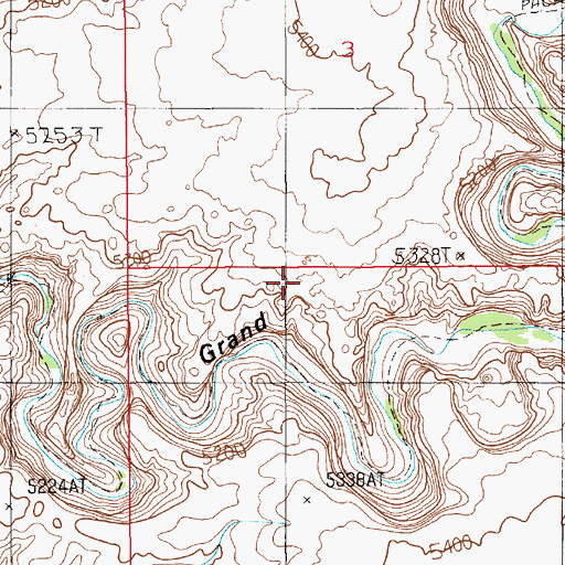 Topographic Map of Bannister Ruin, UT
