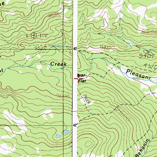 Topographic Map of Bear Flat, UT