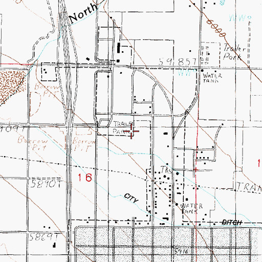 Topographic Map of Beaver Valley Hospital, UT