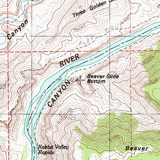 Topographic Map of Beaver Slide Bottom, UT