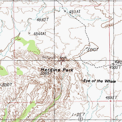 Topographic Map of Beckwith Arch, UT