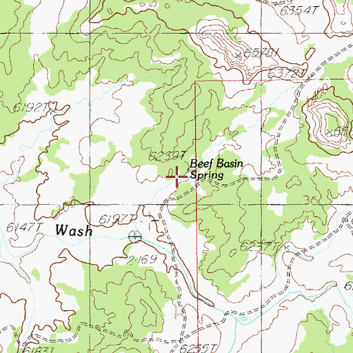 Topographic Map of Beef Basin Spring, UT