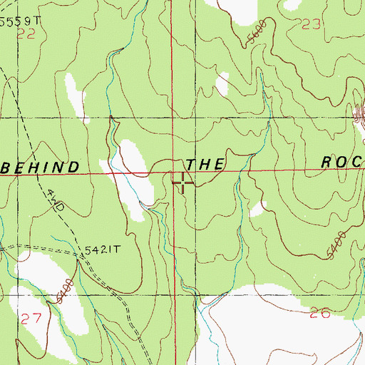 Topographic Map of Behind the Rocks, UT