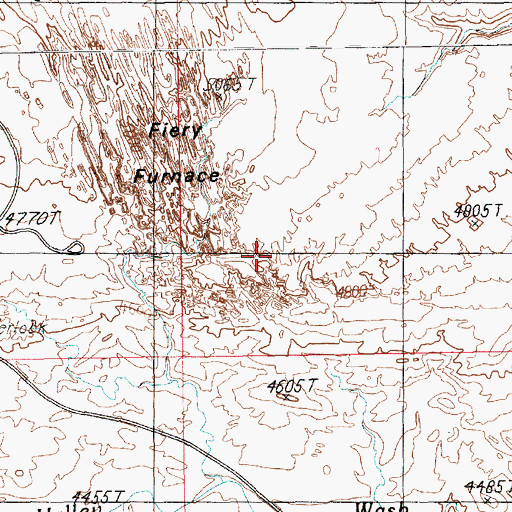 Topographic Map of Bench Arch, UT