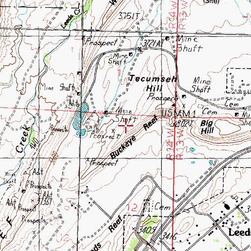 Topographic Map of Big Hill, UT