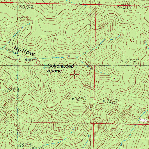 Topographic Map of Big Hollow, UT