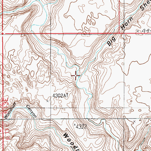 Topographic Map of Big Horn Sheep Canyon, UT