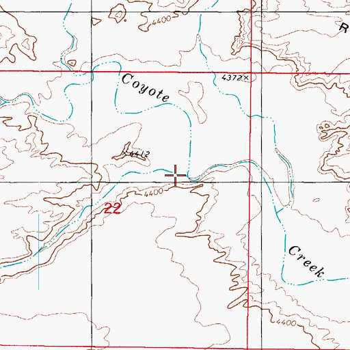 Topographic Map of Big White Rock Canyon, UT